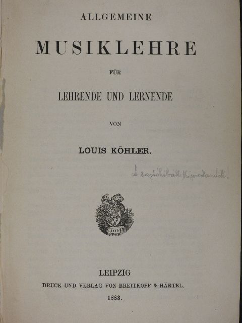 Allgemeine Musiklehre für Lehrende und Lernende [antikvár]
