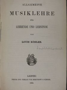 Allgemeine Musiklehre für Lehrende und Lernende [antikvár]