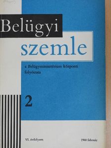 Dr. Zsigmond József - Belügyi Szemle 1968. február [antikvár]