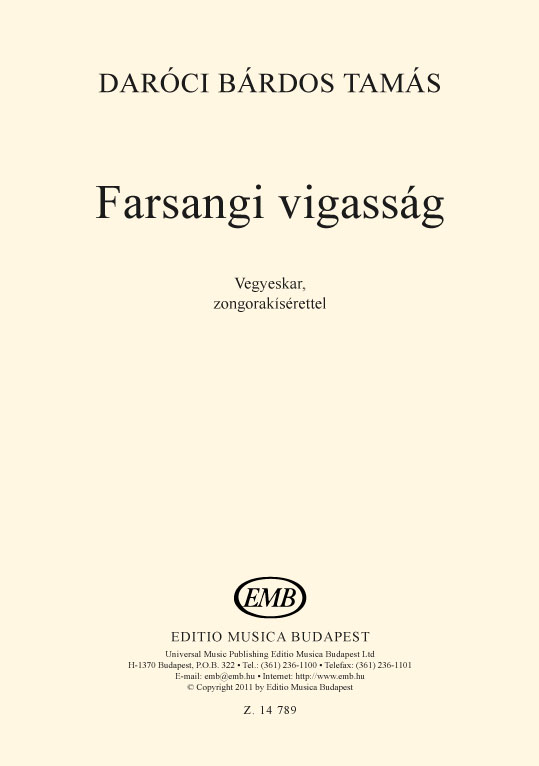 DARÓCI BÁRDOS TAMÁS - FARSANGI VIGASSÁG - VEGYESKARRA
