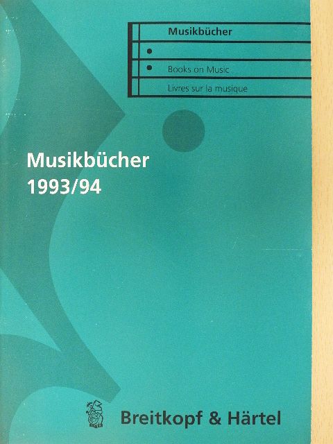 Musikbücher 1993/94 [antikvár]
