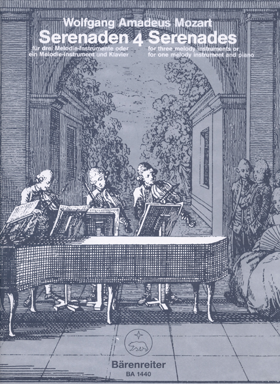 MOZART, W,A, - SERENADEN 4 FÜR 3 MELODIE-INSTRUMENTE ODER FÜR EIN INSTRUMENT UND KLAVIER