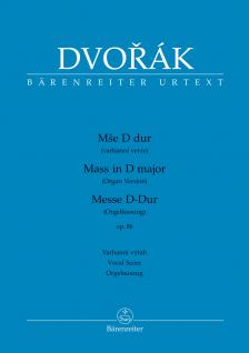 DVORAK - MASS IN D MAJOR (ORGAN VERSION) OP.86, VOCAL SCORE