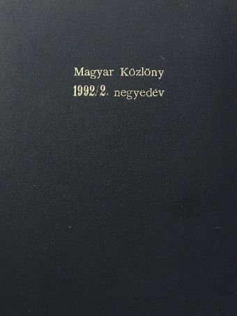 Magyar Közlöny 1992/2. negyedév [antikvár]