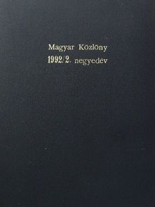 Magyar Közlöny 1992/2. negyedév [antikvár]