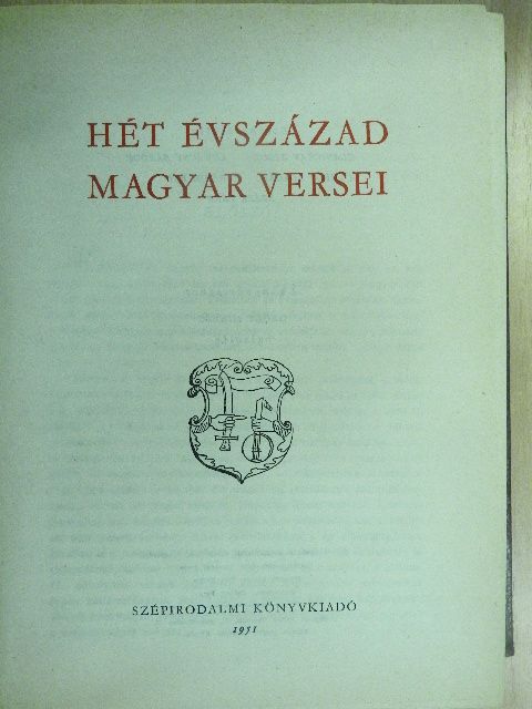 Ábrányi Emil - Hét évszázad magyar versei [antikvár]