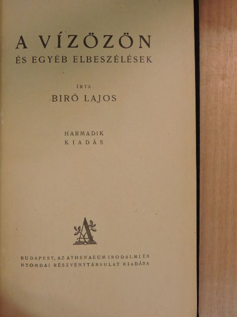 Biró Lajos - A vízözön [antikvár]