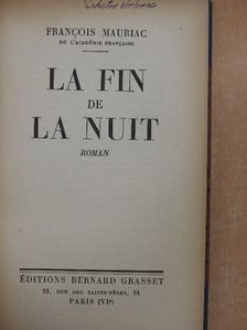 Francois Mauriac - La fin de la nuit [antikvár]