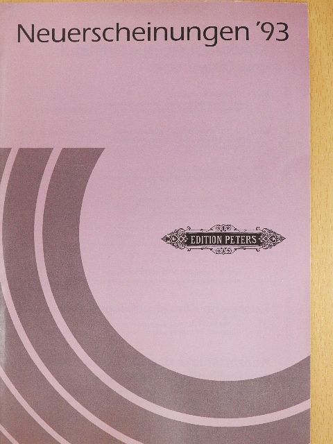 Neuerscheinungen/Neudrucke Frühjahr 1993 [antikvár]