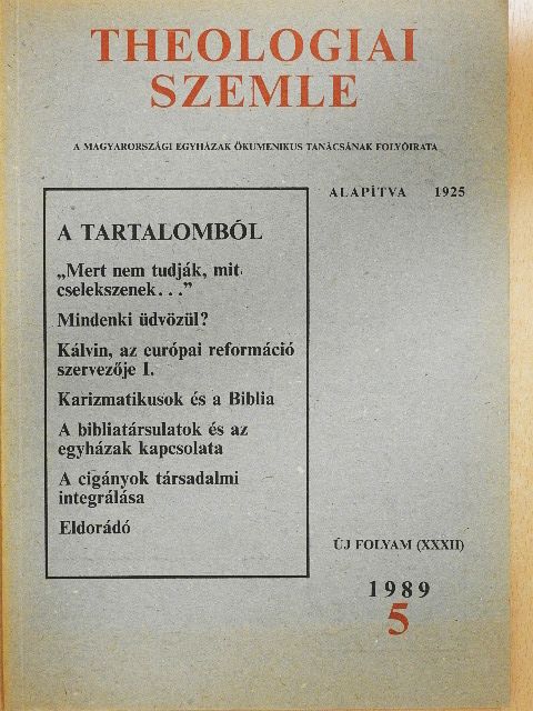 Dankó Imre - Theologiai Szemle 1989/5. [antikvár]