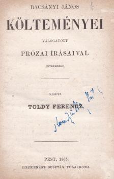 Bacsányi János - Bacsányi János költeményei [antikvár]