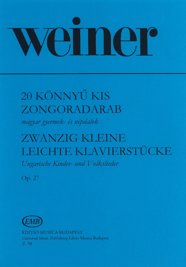 WEINER, LEO - 20 KÖNNYŰ KIS ZONGORADARAB OP.27