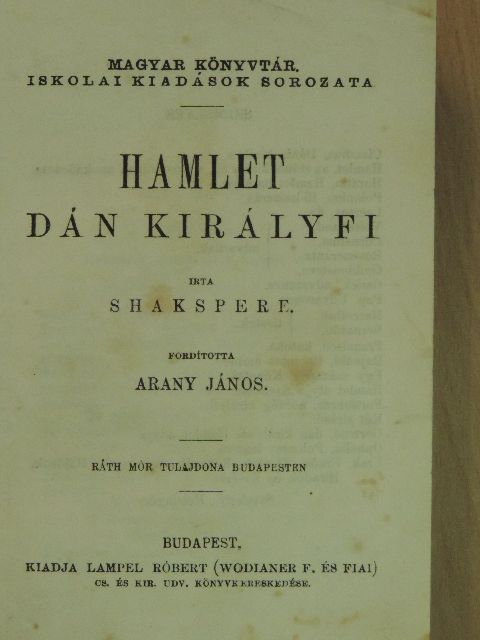 Shakespeare - Hamlet dán királyfi/Julius Caesar/A Szent-Iván-éji álom/Lear király [antikvár]