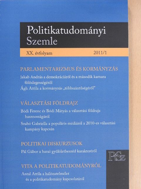 Ágh Attila - Politikatudományi Szemle 2011/1-4. [antikvár]