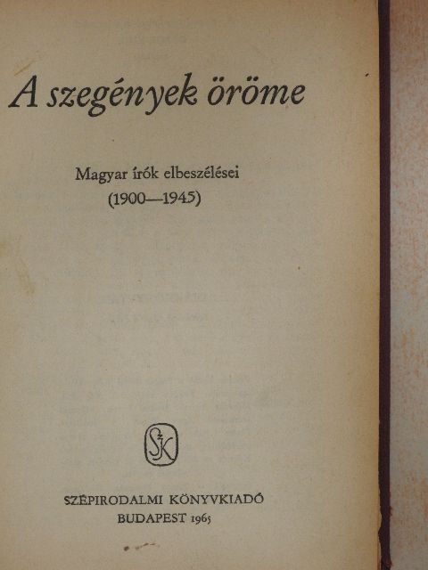Ady Endre - A szegények öröme [antikvár]