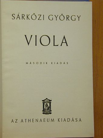 Sárközi György - Viola [antikvár]