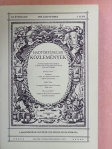 Ács Tibor - Hadtörténelmi Közlemények 2000. szeptember [antikvár]