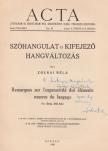 Zolnai Béla - Szóhangulat és kifejező hangváltozás (dedikált) [antikvár]