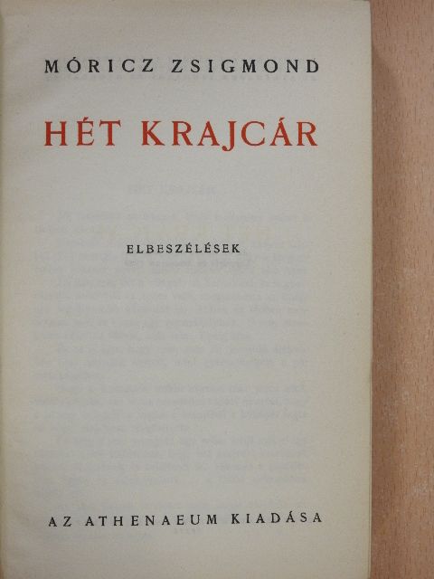 Móricz Zsigmond - Hét krajcár [antikvár]