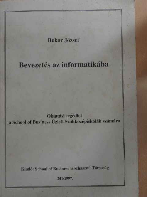 Bokor József - Bevezetés az informatikába [antikvár]