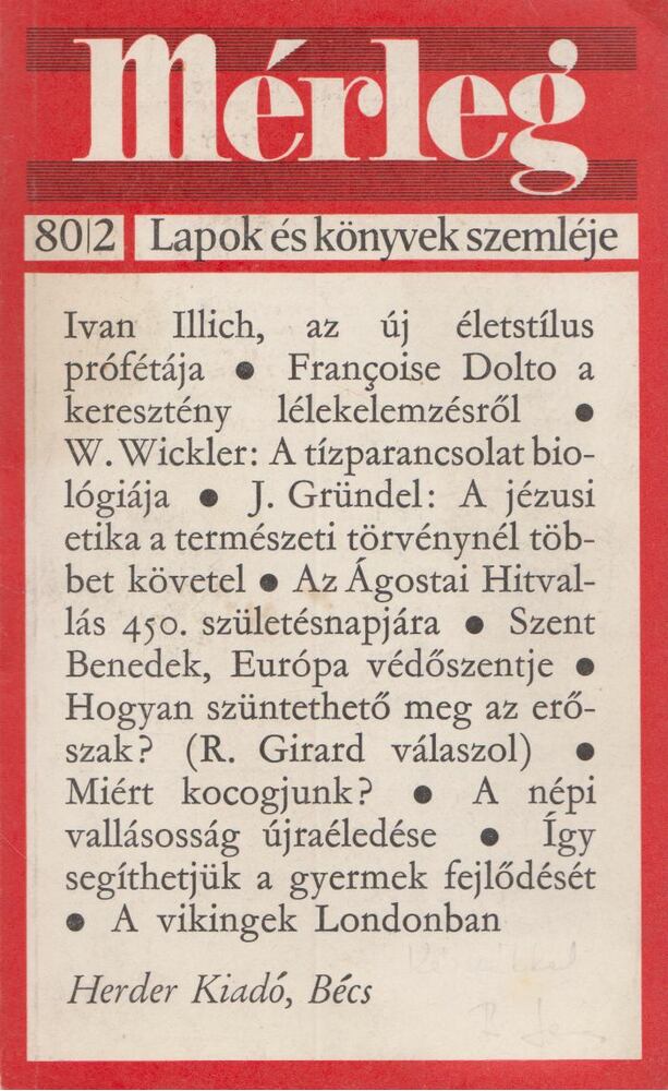 Mérleg 1980/2 [antikvár]
