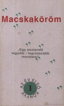 ZÖLDI LÁSZLÓ - Macsaköröm [antikvár]