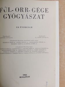 Dr. Alleram Dezső - Fül-orr-gégegyógyászat 1966-1967. január-december [antikvár]