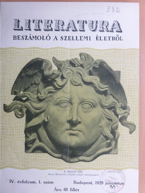 Benedek Marcell - Literatura 1929. januárius-december [antikvár]