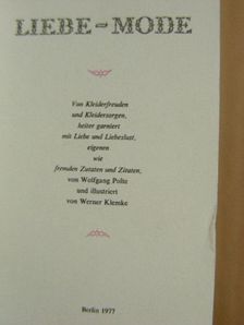 Henri Beyle - Liebe-Mode (minikönyv) (számozott) [antikvár]