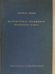 Dr. Bacskay Zoltán - Matematikai zsebkönyv [antikvár]