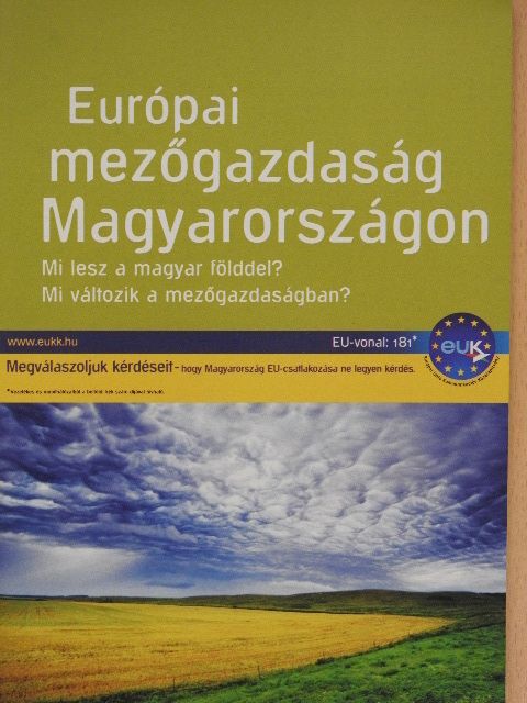 Európai mezőgazdaság Magyarországon [antikvár]