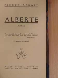 Pierre Benoit - Alberte [antikvár]