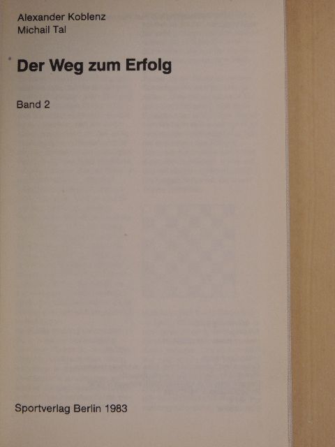 Alexander Koblenz - Der Weg zum Erfolg 2. (töredék) [antikvár]