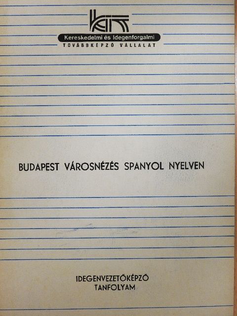 Dr. Verzár István - Budapest Városnézés spanyol nyelven [antikvár]