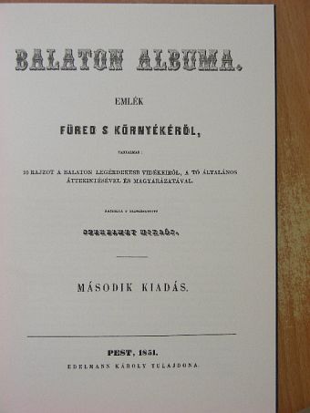 Szerelmey Miklós - Balaton albuma [antikvár]