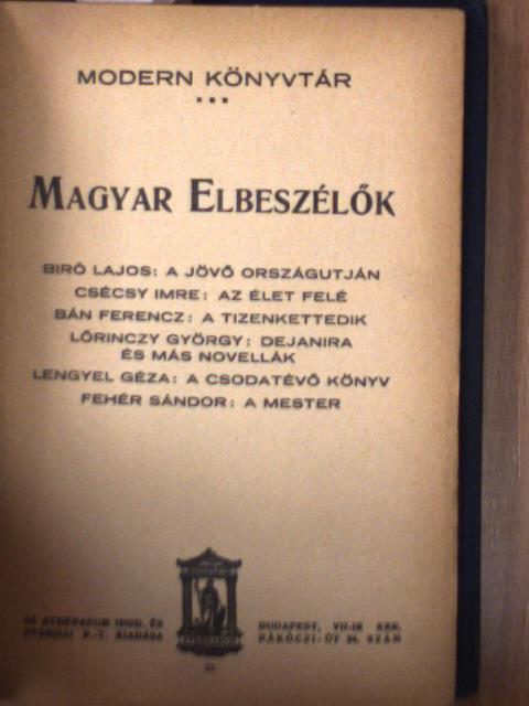 Bán Ferenc - Magyar Elbeszélők IV. [antikvár]