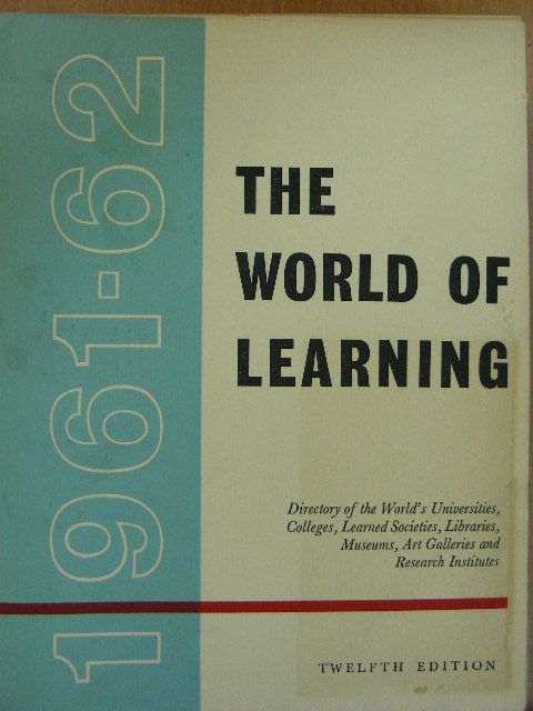 The world of learning 1961-62 [antikvár]