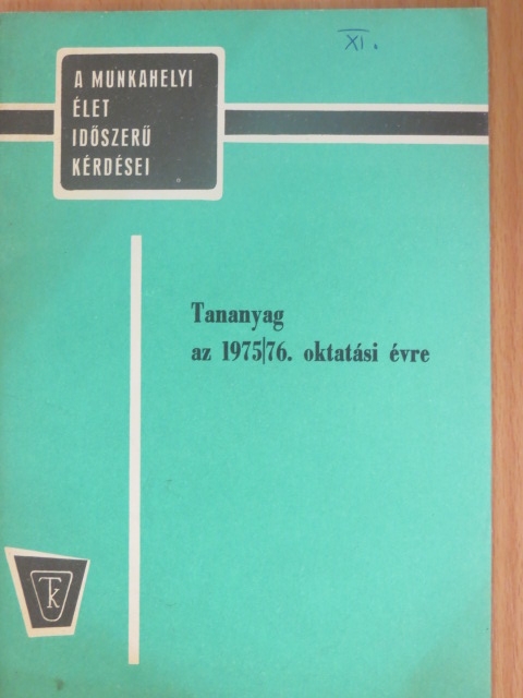 Buza Márton - Tananyag az 1975/76. oktatási évre [antikvár]