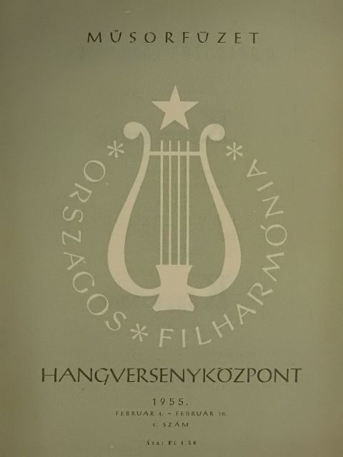 Országos Filharmónia Műsorfüzet 1955/6. [antikvár]