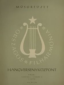 Országos Filharmónia Műsorfüzet 1955/6. [antikvár]