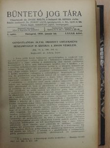 Büntető jog tára 1930-1936. január-december [antikvár]