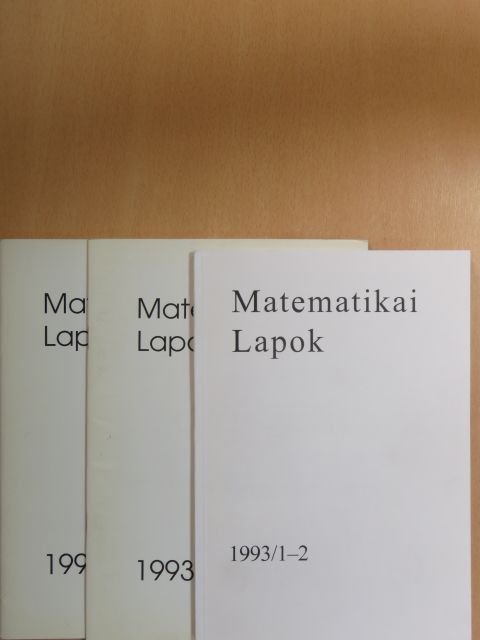 Győri Ervin - Matematikai Lapok 1993/1-4. [antikvár]