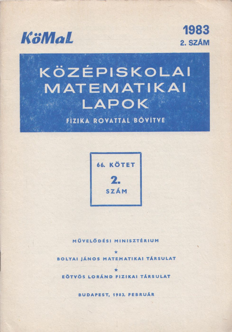 Fried Ervinné - Középiskolai matematikai lapok 1983/2. szám [antikvár]