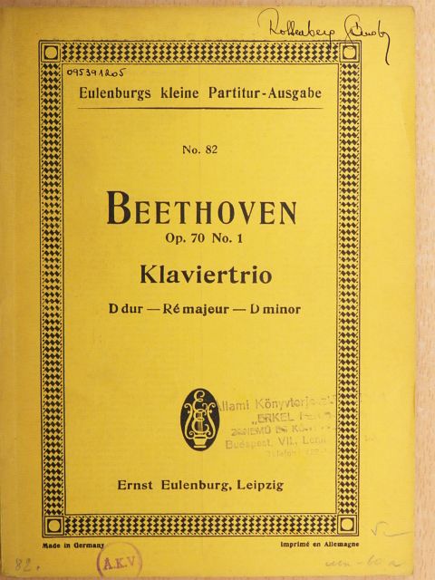 Beethoven - Trio D dur [antikvár]