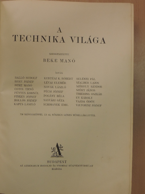 Balló Rudolf - A technika világa [antikvár]