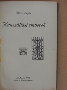 Biró Lajos - Kunszállási emberek [antikvár]