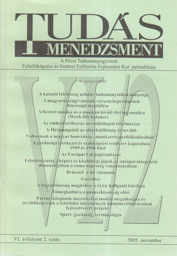 Bodó László (szerk.) - Tudásmenedzsment VI. évf. 2005/2. [antikvár]