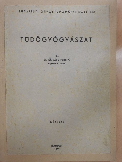 Dr. Kováts Ferenc - Tüdőgyógyászat [antikvár]