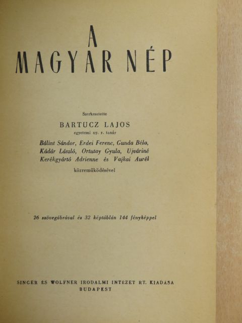 Bálint Sándor - A magyar nép [antikvár]
