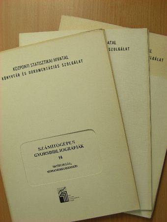 Számítógépes gyorsbibliográfiák 14/1-4. [antikvár]